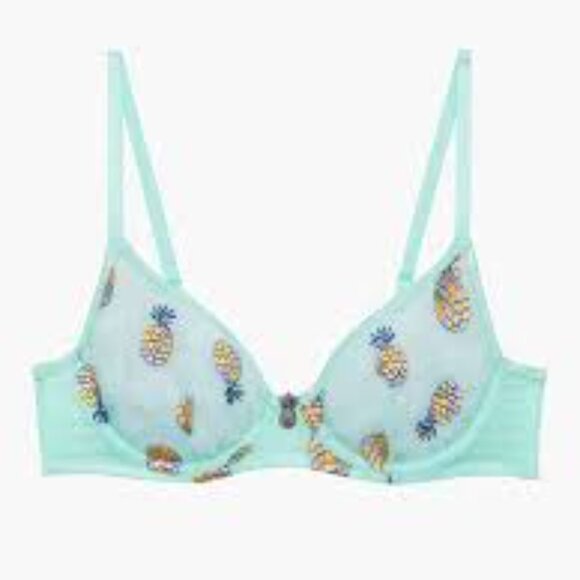 Savage X Fenty Other - ✅ Savage X Fenty Tutti Frutti Embroidered Tulle Unlined Bra mint/pineapple 34B